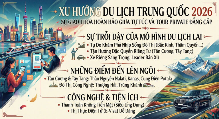 XU HƯỚNG DU LỊCH TRUNG QUỐC 2026: SỰ GIAO THOA HOÀN HẢO GIỮA TỰ TÚC VÀ TOUR PRIVATE ĐẲNG CẤP